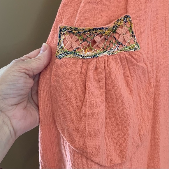 NWT Fairloom Floral Embroidered Sleeveless Scoopneck Ruched Mini Short Dress - Picture 2 of 7